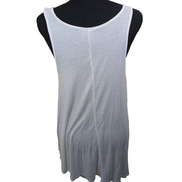 Paper Crane Tank Top Wild & Free Flowy Asymmetrical American Patriotic Medium - Picture 2 of 8